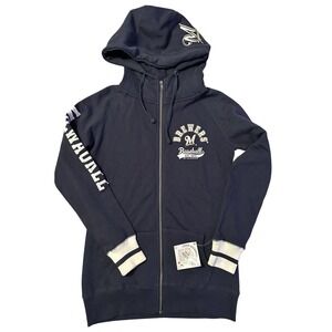 Milwaukee Brewers MLB Full Zip‎ Hoodie Navy Womens Small NWT Soft As A Grape